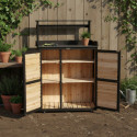 Table de préparation avec rangement en bois FSC 97x45x120cm - Arbour