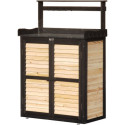 Table de préparation avec rangement en bois FSC 97x45x120cm - Arbour