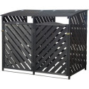 Cache-poubelles double en bois FSC 149*92*122cm - Arbour