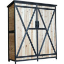 Armoire de jardin en bois FSC thermo-traité double porte 140x50x162cm - Arbour