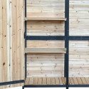 Armoire de jardin en bois FSC thermo-traité double porte 140x50x162cm - Arbour