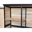 Armoire de jardin en bois FSC thermo-traité double porte 140x50x162cm - Arbour