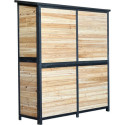 Armoire de jardin en bois FSC thermo-traité double porte 140x50x162cm - Arbour