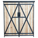 Armoire de jardin en bois FSC thermo-traité double porte 140x50x162cm - Arbour