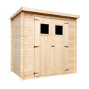 Abri de jardin en bois brut 19mm - 200x130cm - sans plancher - Timbela
