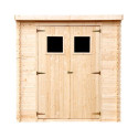 Abri de jardin en bois brut 19mm - 200x130cm - sans plancher - Timbela