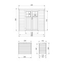 Abri de jardin 2m² en bois brut 19mm - porte de 34mm - sans plancher - Timbela