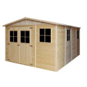 Abri de jardin en bois brut 17mm - 303x395cm - avec plancher - Timbela