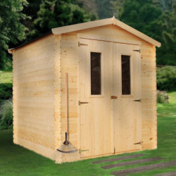 Abri de jardin 4m² en madriers 19mm - sans plancher - Timbela