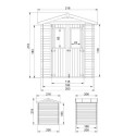 Abri de jardin 4m² en madriers 19mm - sans plancher - Timbela