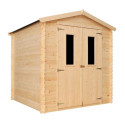 Abri de jardin 4m² en madriers 19mm - avec plancher - Timbela