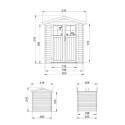 Abri de jardin double pente 4m² en madriers 19mm - porte 34mm - sans plancher - Timbela	