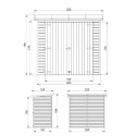 Abri de jardin en panneaux 17mm - 205x101cm - sans plancher - Timbela