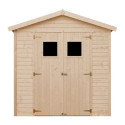 Abri de jardin en panneaux 17mm - 205x199cm - sans plancher - Timbela