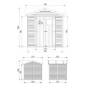 Abri de jardin en panneaux 17mm - 205x199cm - sans plancher - Timbela