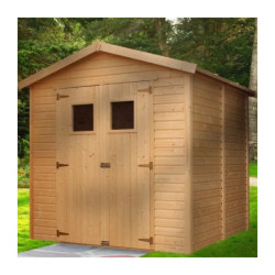 Abri de jardin en panneaux 17mm - 205x199cm - avec plancher - Timbela