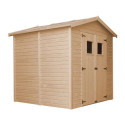 Abri de jardin en panneaux 17mm - 205x199cm - avec plancher - Timbela