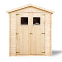 Abri de jardin en madriers 19mm - 180x130cm - sans plancher - Timbela