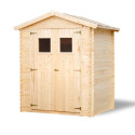 Abri de jardin en madriers 19mm - 180x130cm - sans plancher - Timbela