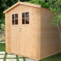 Abri de jardin 4m² en madriers 19mm - porte 34mm - sans plancher - Timbela