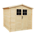 Abri de jardin 4m² en madriers 19mm - porte 34mm - avec plancher - Timbela