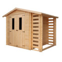 Abri de jardin 5m² avec bûcher - madriers 19mm - avec plancher - Timbela