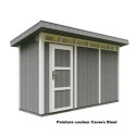 Abri de jardin 4m² en bois brut avec peinture Cavern Steel - panneaux LP® SmartSide® - Timbela