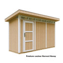 Abri de jardin 4m² en bois brut avec peinture Harvest Honey - panneaux LP® SmartSide® - Timbela