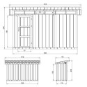 Abri de jardin 4m² en bois brut avec peinture Redwood Red - panneaux LP® SmartSide® - Timbela