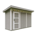 Abri de jardin 4m² en bois brut avec peinture Tundra Grey - panneaux LP® SmartSide® - Timbela