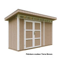 Abri de jardin M902A avec peinture Terra Brown - Timbela