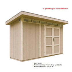 Abri de jardin M902A avec peinture Tundra Grey - Timbela