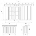 Abri de jardin M902A avec peinture Tundra Grey - Timbela