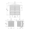 Stand de vente en bois brut 4m² – panneaux 16mm – Timbela