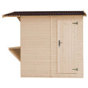 Stand de vente en bois brut 4m² – panneaux 16mm – Timbela