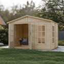 Bureau de jardin en panneaux 17mm - 303x199cm - avec plancher - Timbela