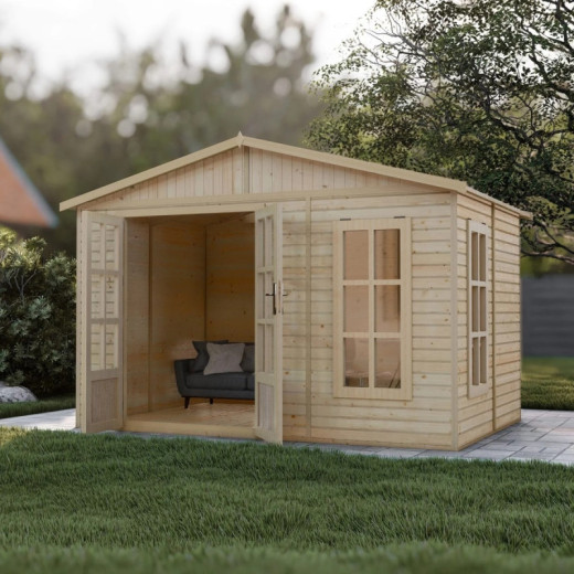Bureau de jardin en panneaux 17mm - 303x199cm - avec plancher - Timbela