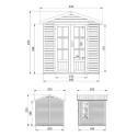 Bureau de jardin en panneaux 17mm - 205x199cm - avec plancher - Timbela