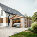 Garage en bois brut 17m² – panneaux LP® SmartSide® – Timbela