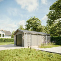 Garage en bois brut 21m² – panneaux LP® SmartSide® – Timbela