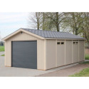 Garage en bois brut 21m² – panneaux LP® SmartSide® – Timbela
