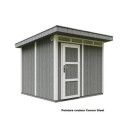 Abri de jardin 6m² en bois brut avec peinture Cavern Steel - panneaux LP® SmartSide® - Timbela