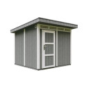 Abri de jardin 6m² en bois brut avec peinture Cavern Steel - panneaux LP® SmartSide® - Timbela