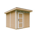 Abri de jardin 6m² en bois brut avec peinture Harvest Honey - panneaux LP® SmartSide® - Timbela