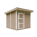 Abri de jardin 6m² en bois brut avec peinture Terra Brown - panneaux LP® SmartSide® - Timbela