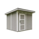 Abri de jardin 6m² en bois brut avec peinture Tundra Grey - panneaux LP® SmartSide® - Timbela