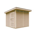 Abri de jardin 6m² en bois brut avec peinture Tundra Grey - panneaux LP® SmartSide® - Timbela