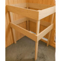 Sauna d’extérieur en bois gris terre Hytti 3 - 5 places 38mm KARIBU