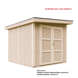 Abri de jardin M903A avec peinture Redwood Red - Timbela