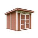 Abri de jardin M903A avec peinture Redwood Red - Timbela